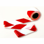 Cinta de balizamiento roja y blanca