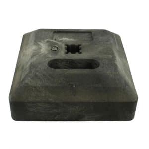 MiniBlock® - Base de caucho de 15kg para poste 80x40mm