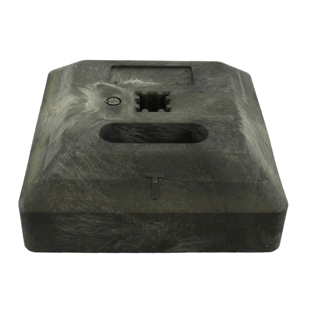 MiniBlock® - Base de caucho de 15kg para poste 80x40mm