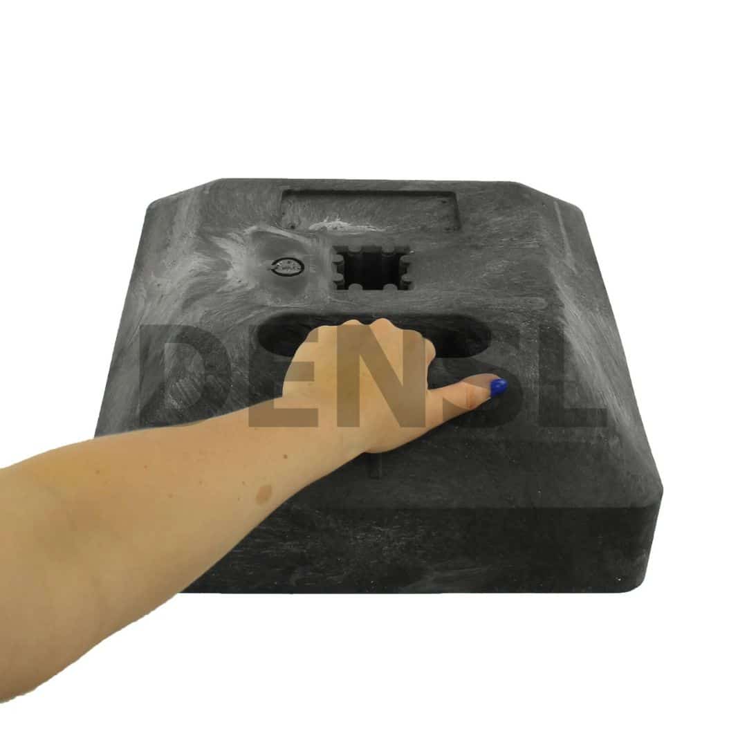 MiniBlock® - Base de caucho de 15kg para poste 80x40mm - Imatge 2