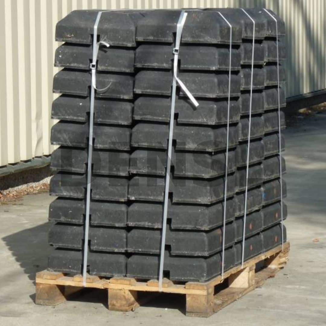 MiniBlock® - Base de caucho de 15kg para poste 80x40mm - Imatge 5